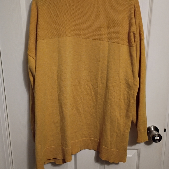 Time and Tru Mustard Yellow Women's Cardigan - Picture 4 of 4